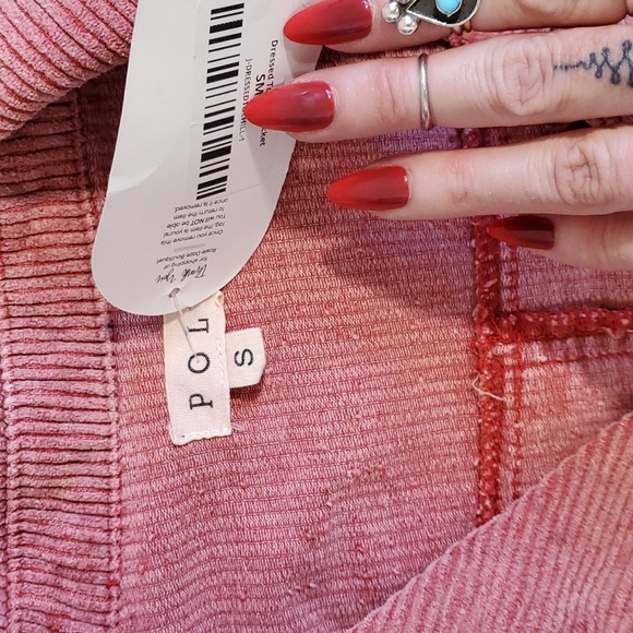 POL Pink Corduroy Cropped Bomber Utility Jacket - Picture 4 of 6